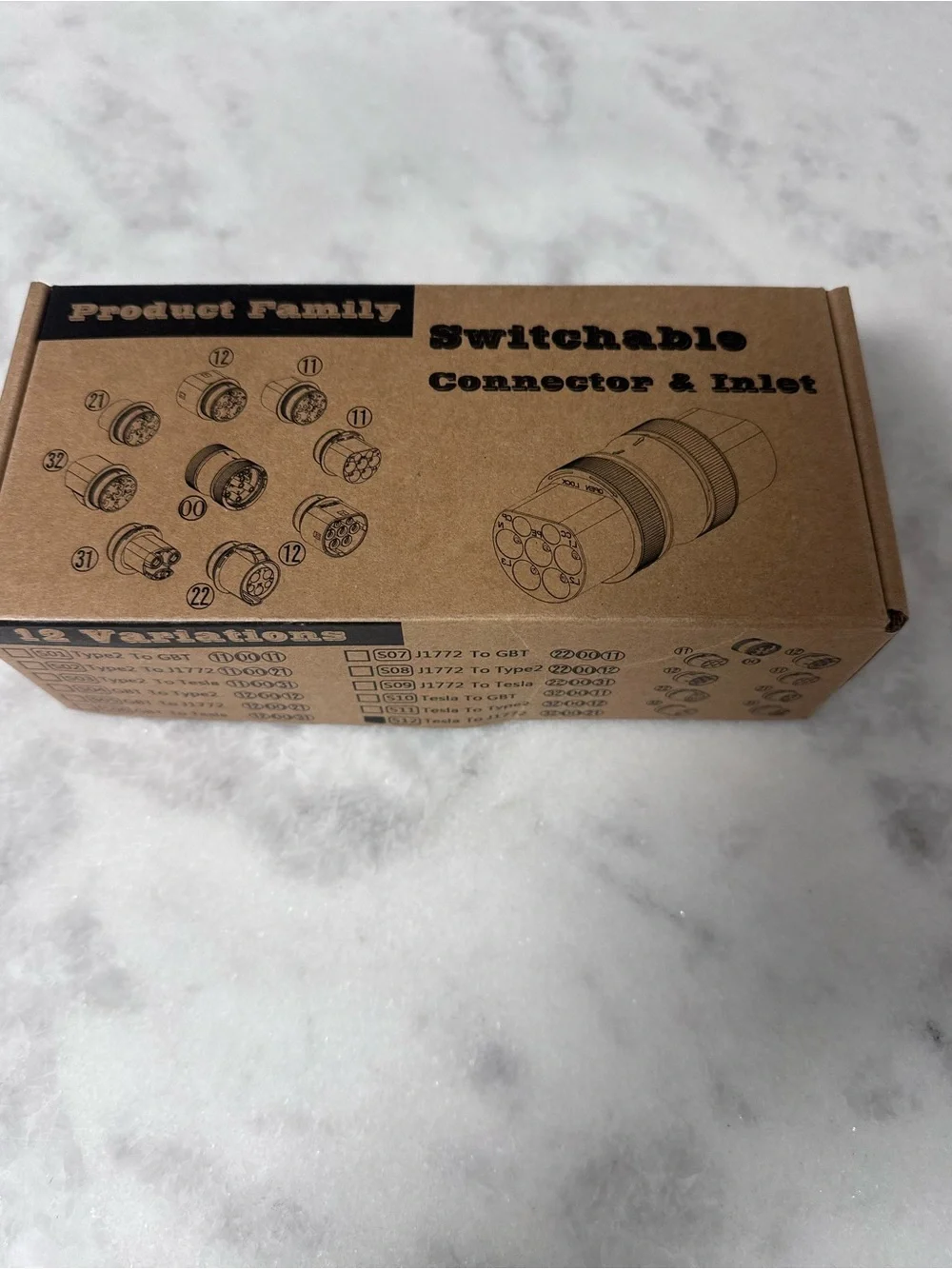 Source Unknown White and Black EV Charging Adapter Connector